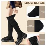 Nimalpal Slouchy Socks for Women 3 Pairs (Black), Women
