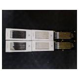 Nuanchu 36 Pieces Gold, Black, White Birthday Candles Spiral Cake Candles Cake Cupcake Candles Long Thin Birthday Candles with Holders for Birthday Wedding Party Cake Decorations