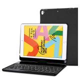 ProCase 360° Rotation Keyboard Case with 7 Colors Backlit for iPad 10.2 (2021 9th Gen/ 2020 8th Gen/ 2019 7th Gen), Protective Smart Cover with Wireless Keyboard for 10.2 iPad 9th/8th/7th -Black