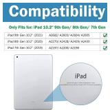 ProCase 360° Rotation Keyboard Case with 7 Colors Backlit for iPad 10.2 (2021 9th Gen/ 2020 8th Gen/ 2019 7th Gen), Protective Smart Cover with Wireless Keyboard for 10.2 iPad 9th/8th/7th -Black