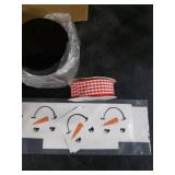 CHENGU Multi Pcs Christmas Plastic Candy Jars 8.5 oz Wide Mouth Clear Snowman Candy Jars with Lids and Ribbon Xmas Cookie Jar Container Gifts for Christmas Party Favor Supplies