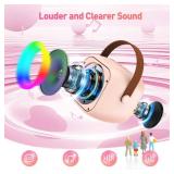 Karaoke Machine for Kids Adults, Mini Portable Bluetooth Karaoke Speaker with 2 Wireless Microphone and Lights, Christmas Birthday Gifts for Girls Ages 4, 5, 6, 7, 8, 9, 10, 12+ Family Home Party