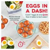 Dash Rapid Egg Cooker - Boiler, Poacher & Steamer - Dishwasher Safe - Holds 7 Eggs, Aqua
