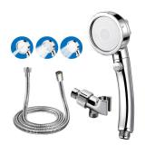 High Pressure Handheld Shower Head,3 Spray Modes rv Shower Heads High Pressure with Handheld,Detachable hand held Showerhead Set Equipped with Stainless Steel Hose and Brackets