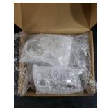 Vercraft Bulk Pcs Christmas Tree Ornaments Clear Acrylic Hanging Teardrop Ornaments 5 Styles Christmas Crystal Chandelier Pendant Crystals for Centerpieces Chandelier Wedding Decor (Clear)