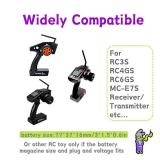 Raebatuol 7.4V 2800mAh 20C Lipo JST Plug Battery for RadioLink RC3S RC4GS RC6GS MC-E7S Receiver/Transmitter with 2S USB Charger