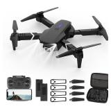 Mini Drone with Camera 4K HD FPV, headless mode Altitude Hold, Gesture Selfie, One Key Take Off/Landing, 360° Flips, Waypoint Fly, 2 Batteries, Foldable RC Quadcopter with Drones Beginners