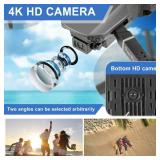 Mini Drone with Camera 4K HD FPV, headless mode Altitude Hold, Gesture Selfie, One Key Take Off/Landing, 360° Flips, Waypoint Fly, 2 Batteries, Foldable RC Quadcopter with Drones Beginners