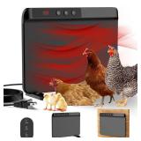 HOPOCO Smart Chicken Coop Heater with Efficient Thermostat, Compatible with Timers & Temp Controllers, 200W Safe Inside Radiant Flat Panel Warmer, Remote-Adjustable for Pets & Animals in Winter