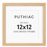 12x12 Oak Wood Picture Frame - Minimalist 12x12 Poster Frame, 12x12 Picture Frame Wood, Natural Solid Wooden Picture Frames for Wall Art Photo and Prints(1 Pack, Beige)