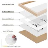 12x12 Oak Wood Picture Frame - Minimalist 12x12 Poster Frame, 12x12 Picture Frame Wood, Natural Solid Wooden Picture Frames for Wall Art Photo and Prints(1 Pack, Beige)