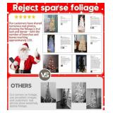 DEWUR Pre-Lit Artificial Christmas Tree, Warm White Lights, Colorful Lights, Includes Stand, 4 feet (Black)