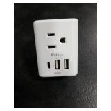 European Travel Plug Adapter with USB Charging Ports, Mifaso International Type C Power Adapter for US to Most of Europe EU Italy France Spain Germany Greece