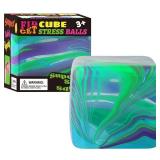 Fidget Toys Squishy Stress Cube, Stress Balls for Kids Adults Squishies Stress Relief, Ice Squishy Cube Sugar Balls, Sensory Toys for Kids with Autism, Fidgets for Classroom Prize Toys (Green)