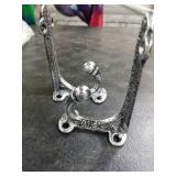 Cast Iron Shelf Brackets 4 Inch, 4 Pack Black Rustic Shelf Brackets with Hooksï¼Heavy Duty Floating Brackets Wall Mounted, Decorative Brackets for Wood Shelves