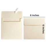 50 Pack Colorful 6 x 6 Envelopes Square Envelopes Self Seal for Wedding, Party Invitations, Greeting Cards, Announcements, Photos, CD/DVD Sleeves (Cream) MISSING COLORFUL ENVELOPES