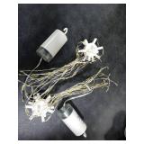 Tiandirenhe 2 Pack 224 LED Hanging Starburst Light, Firework Fairy Starburst String Lights Hanging Star Lights with Remote, 8 Lighting Modes Operated, Starry Light for Garden Party Christmas(Yellow)