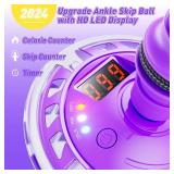 Flooyes Skip Ball for Kids, Ankle Skip Ball Toy with Counter, Timer and Cal Calculator, Girl Birthday Gifts for Age 6 7 8 9 10+, Rechargeable Colorful Flash Wheel Skip Ball for Girls Women