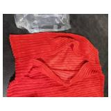 decorUhome Spring Corduroy Red Throw Pillow Covers 18x18 Set of 2 Decorative Soft Boho Farmhouse Couch Pillow Covers for Living Room Bed Sofa Broadside Striped Pillow Cases