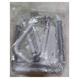 WeHwupe Toilet Safety Rails for Elderly Adults - Adjustable Bathroom Toilet Safety Frame with Handles - Stand Alone Toilet Grab Bar for Senior, Handicap & Disabled,Fits Most Toilets, White, TRX-8002