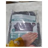 Turquoize Velvet Couch Covers Sofa Covers for 3 Cushion Couch Stretch Sofa Slipcovers with Non Slip Elastic Bottom Furniture Protector for Pets Crafted from Soft Thick Velvet Fabric (Sofa, Gray)