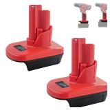 BTRUI 2PCS for M18 to for M12 Battery Adapter, for Milwaukee 18V to 12V Converter, Convert for Milwaukee 18V Battery to 12V Battery Tools