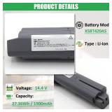 RHKRKQN XSBT420 Lithium Ion Replacement Battery Compatible for Shark Cordless Vacuum WS640 WS640AE WS642 WS642AE QV410 Series XSBT420AS XSBT420UK 14.4V 27.36Wh 1900mAh