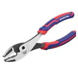 WORKPRO 6in Slip Joint Pliers Tool, Large Soft Grip,Rust Prevention Finish, 3-Zone Serrated Jaw Forged from High Carbon Steel for Maximum Grip