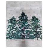 AVOIN colorlife Merry Christmas Trees Reindeer Snowflake Throw Pillow Covers, 18 x 18 Inch Xmas Red Berries Hello Winter Holiday Cushion Case Decoration for Sofa Couch Set of 8