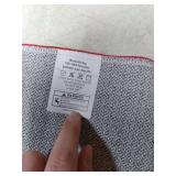 Small Soft Red Christmas Themed Rug, Christmas Tree Pattern, Snowflake Pattern