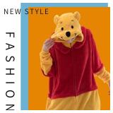 COSUSKET Fitted Unisex Adult Bear Onesie Pajamas, Halloween Flannel Women