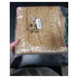 FRELISH DECOR Handwoven Jute Area Rug - 2x3 feet - Natural Yarn - Rustic Vintage Beige Braided Reversible Rug - Eco Friendly Rugs for Bedroom - Kitchen - Living Room - Farmhouse (2