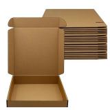 10 x 10 x 2 inch Shipping Boxes Set of 20 Brown Corrugated Cardboard Box Mailer Boxes for Packaging Small Business Shipping Mailing Boxes Bulk for Birthday Wedding Party Book Literature Gift Giving