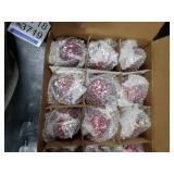 Jenaai 12 Pcs 2.36 Inch Red Glass Christmas Ball Ornaments Vintage Christmas Tree Decorations Mercury Glass Hanging Ornaments for Trees Xmas Holiday Party Garland DIY Craft Supplies, 6 Style