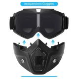 Airsoft Helmet and Full Face Mask, PJ Fast Helmet, Removable Anti-Fog Goggles, Suitable for Paintball, Role-Playing, CS Games