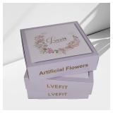 LVEFIT Artificial Rose Flower Dusty Blue Flowers Dusty Blue Roses Silk Flowers 12 pcs with Long Stem Silk Roses Bouquet for Wedding Bridal Shower Party Home Decoration