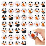 40 Pcs Christmas Stress Balls,Snowmen Stress Relief Toys,Foam Small Snowball Stress Toy for Winter Christmas Party Favor,Stocking Stuffer Filler,Classroom Gift(8 Styles)