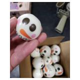 40 Pcs Christmas Stress Balls,Snowmen Stress Relief Toys,Foam Small Snowball Stress Toy for Winter Christmas Party Favor,Stocking Stuffer Filler,Classroom Gift(8 Styles)