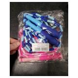 Jump Rope for Kids, Adjustable Jump Ropes for 4 5 6 7 8 10 12, Tangle Free Jumping Rope Age 8-12, Segmented Soft Beaded Skipping Rope for Women Fitness (Blue + Pink)