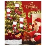 COOLWUFAN 60 Inches Faux Fur Christmas Tree Skirt for Xmas Tree Holiday Party Decorations White Plush Silver Sequin Snowflake (Silver)