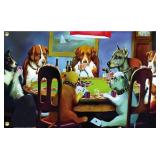 LEPCKIAT Dogs Playing Poker Funny Flag 3x5FT,Meme Flag,Vivid Color - Double Stitched Polyester with 4 Brass Grommets for College Dorm Room Decor. (3x5ft)