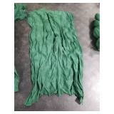 DeZerlor 12 Pack Emerald Green Cheesecloth Napkins Spring Cloth Napkins Set of 12 Dinner Napkins Bulk 21x21 Inches for Wedding Bridal Shower Baby Shower Valentine