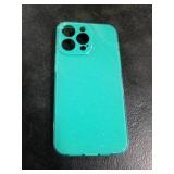 FABSPARK Case for iPhone 15 Pro Max,Super Cute Vibrant Neon Glitter Shiny Bling Sparkly Glossy Girly Case,Shockproof Slim Camera Protection for iPhone 15 Pro Max 6.7 Inch,Mint Green