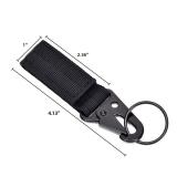 LuoQiuFa3-piece Tactical Nylon Webbing Buckle Carabiner Molle Belt Clip Key Buckle, Suitable for Outdoor Sports(Black)