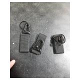 LuoQiuFa3-piece Tactical Nylon Webbing Buckle Carabiner Molle Belt Clip Key Buckle, Suitable for Outdoor Sports(Black)