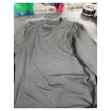 Dalavch 3 Pack Womens Thermal Shirts, Women Fleece Lined Compression Long Sleeve Base Layer Tops for Winter Cold Weather 2 Black 1 Heather Gray Large