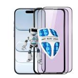 PERFECTSIGHT Anti Blue Light Screen Protector for iPhone 17 Air 6.6 inch - Eye Protection Anti Eye Fatigue Eye Dry - 2 Pack HD Clear 6X Stronger HD Clear Blue Light Blocking Tempered Glass