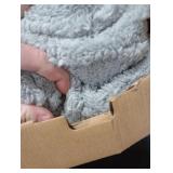 Bedsure GentleSoft Fleece Blanket Queen Size for Bed - Super Soft & Cozy, Fluffy Blankets for Women & Girls, Ideal for Sofa & Couch, Light Grey, 90x90 Inches
