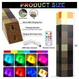 Torch Lamp with Wall Mountable - 7-Colors LED Torch Lamp with Remote Control, USB Rechargeable Night Light, Hand Hold & Wall Mountable Table Light, Kid