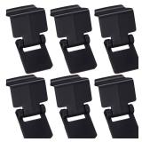 TEHAUX Terrarium Lock Aquarium Lid Clips, 6pcs Turtle Feeding Box Lock Buckle -Escape Reptile Terrarium Clips for Tanks Living Box Buckle 4.7 * 2.9cm/1.85 * 1.14inch